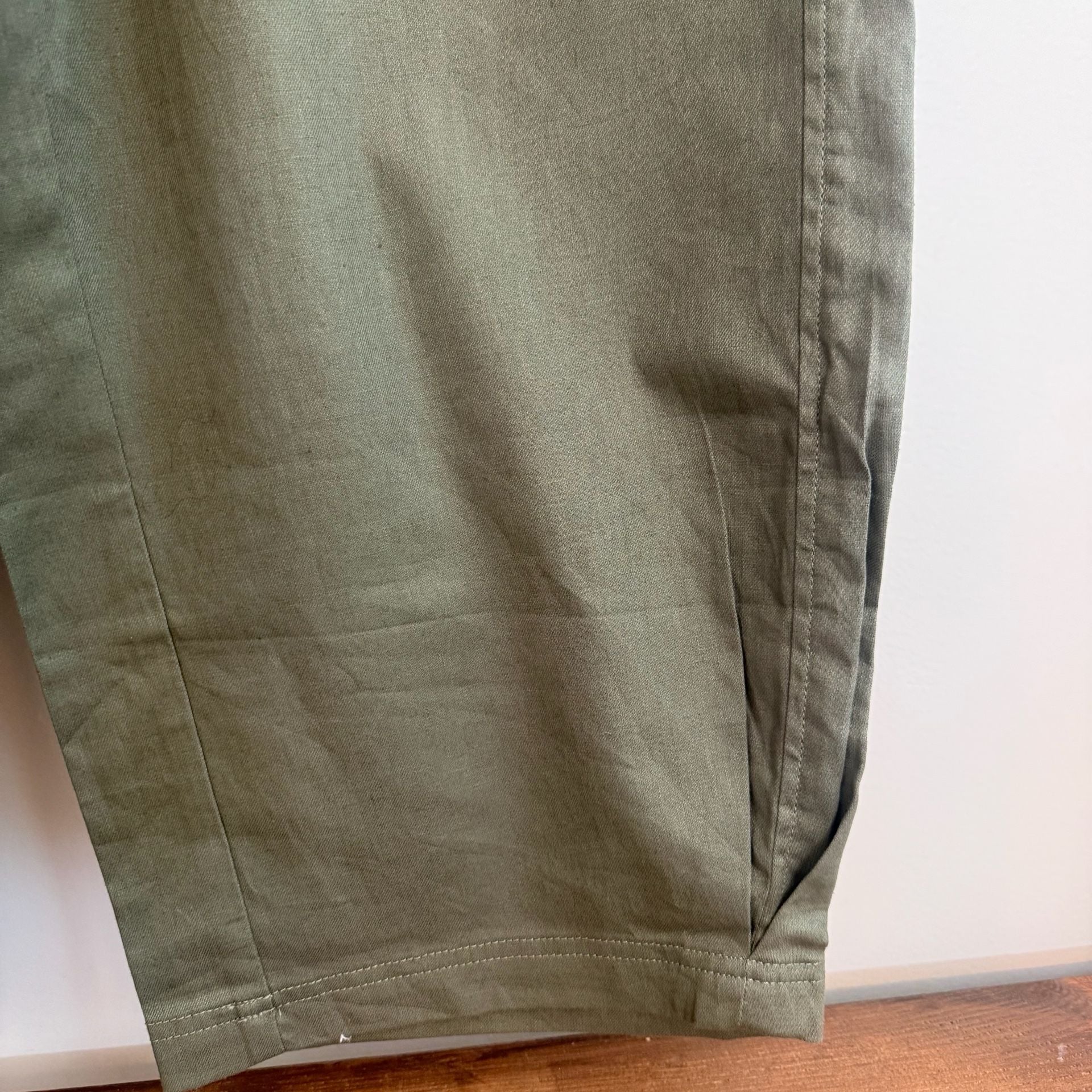 Banana Republic Linen Blend Parachute Pants Size L Green 4