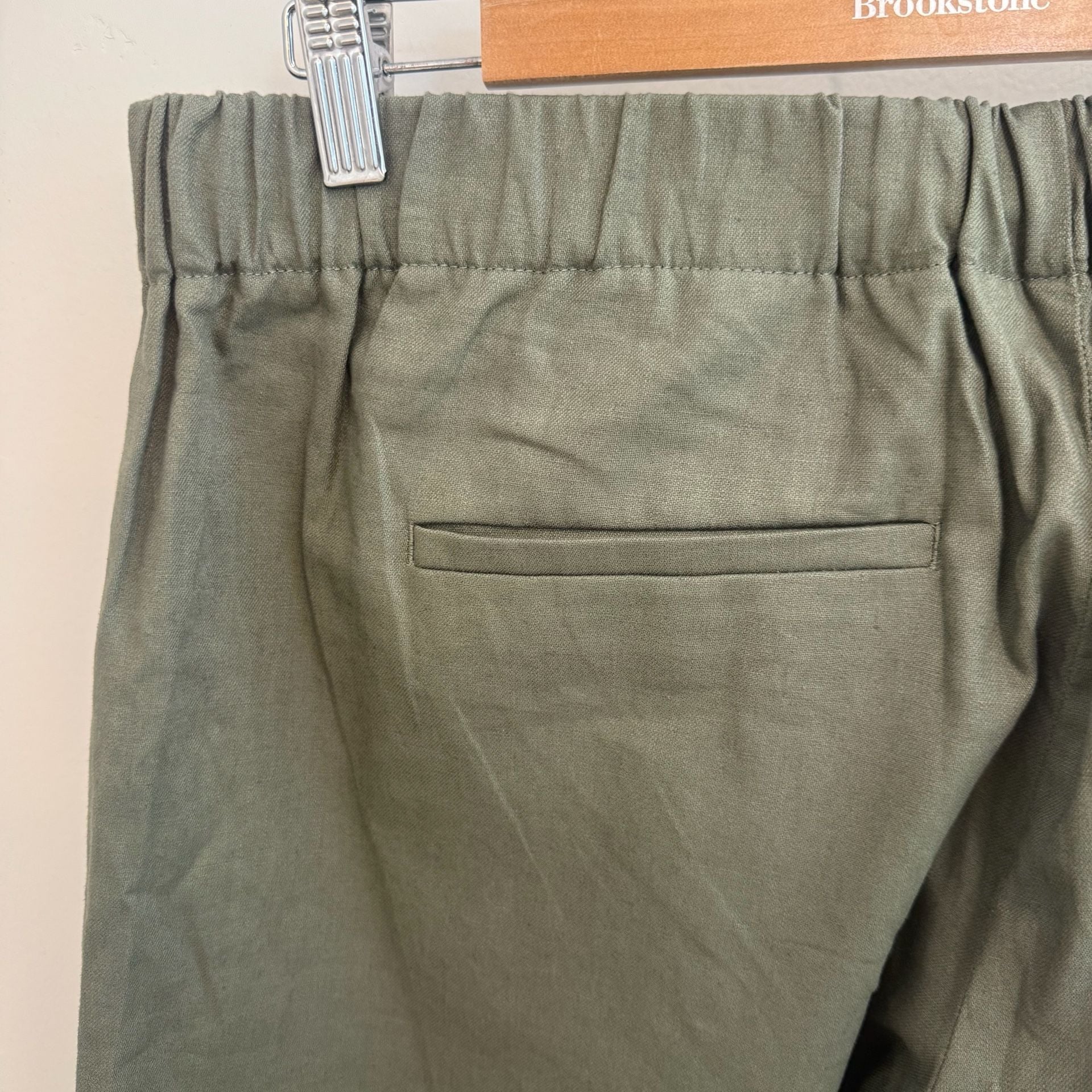 Banana Republic Linen Blend Parachute Pants Size L Green 9