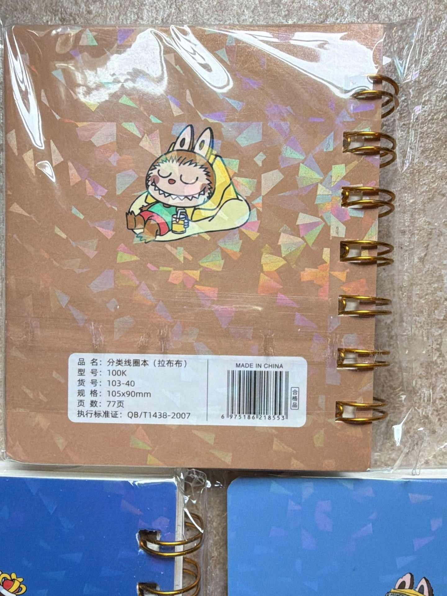 Labubu Cartoon MINI Spiral Notebook Set of 3 3