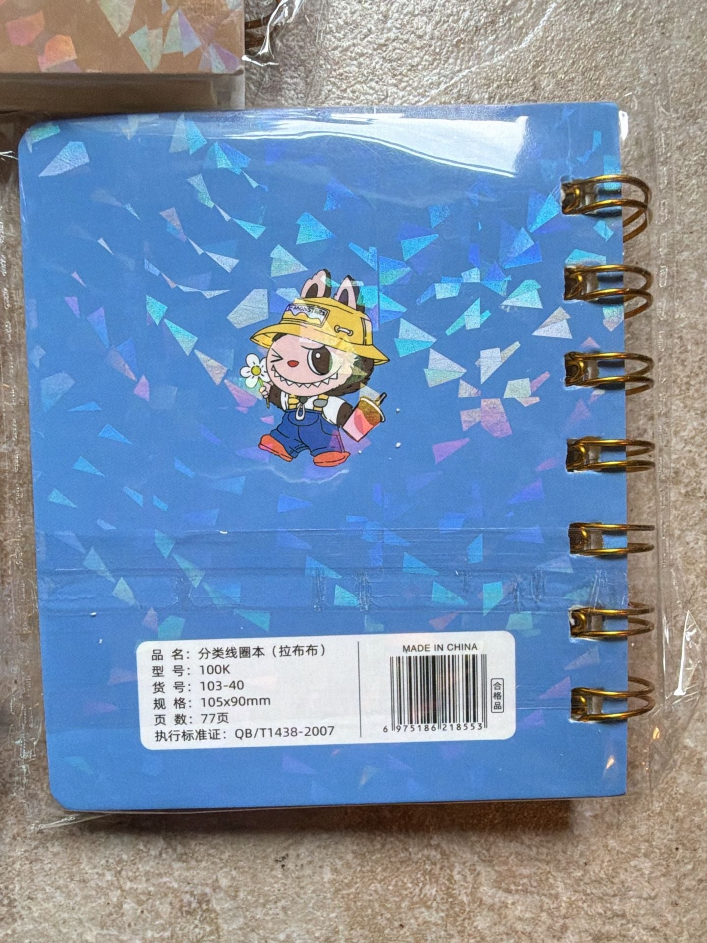 Labubu Cartoon MINI Spiral Notebook Set of 3 5