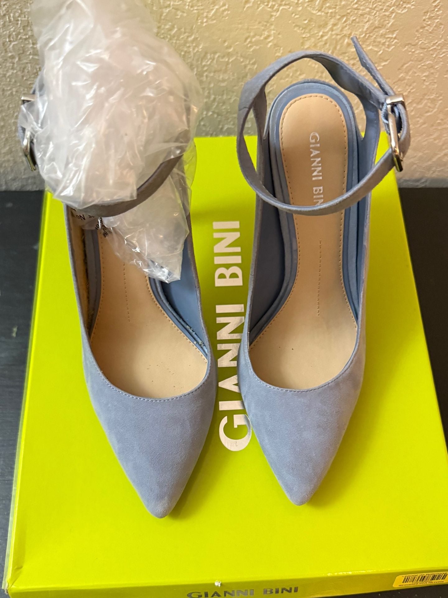 Gianni Bini Ambroza Size 7.5M Cela Blue Suede Heels 5