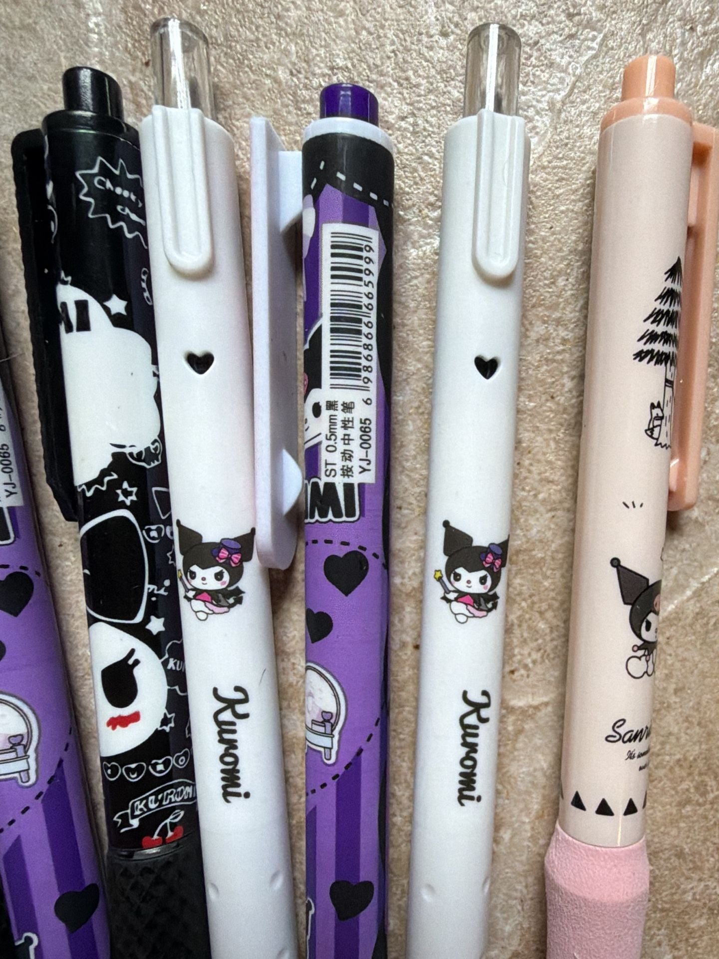Sanrio Kuromi Gel Ink Ballpoint Pen Set 0.5mm 2