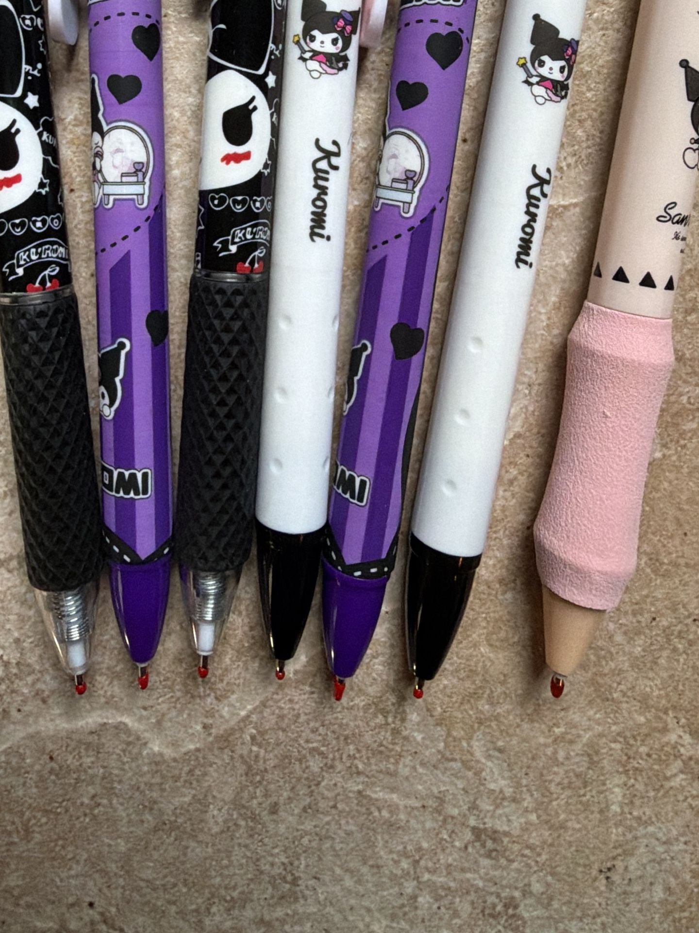Sanrio Kuromi Gel Ink Ballpoint Pen Set 0.5mm 3