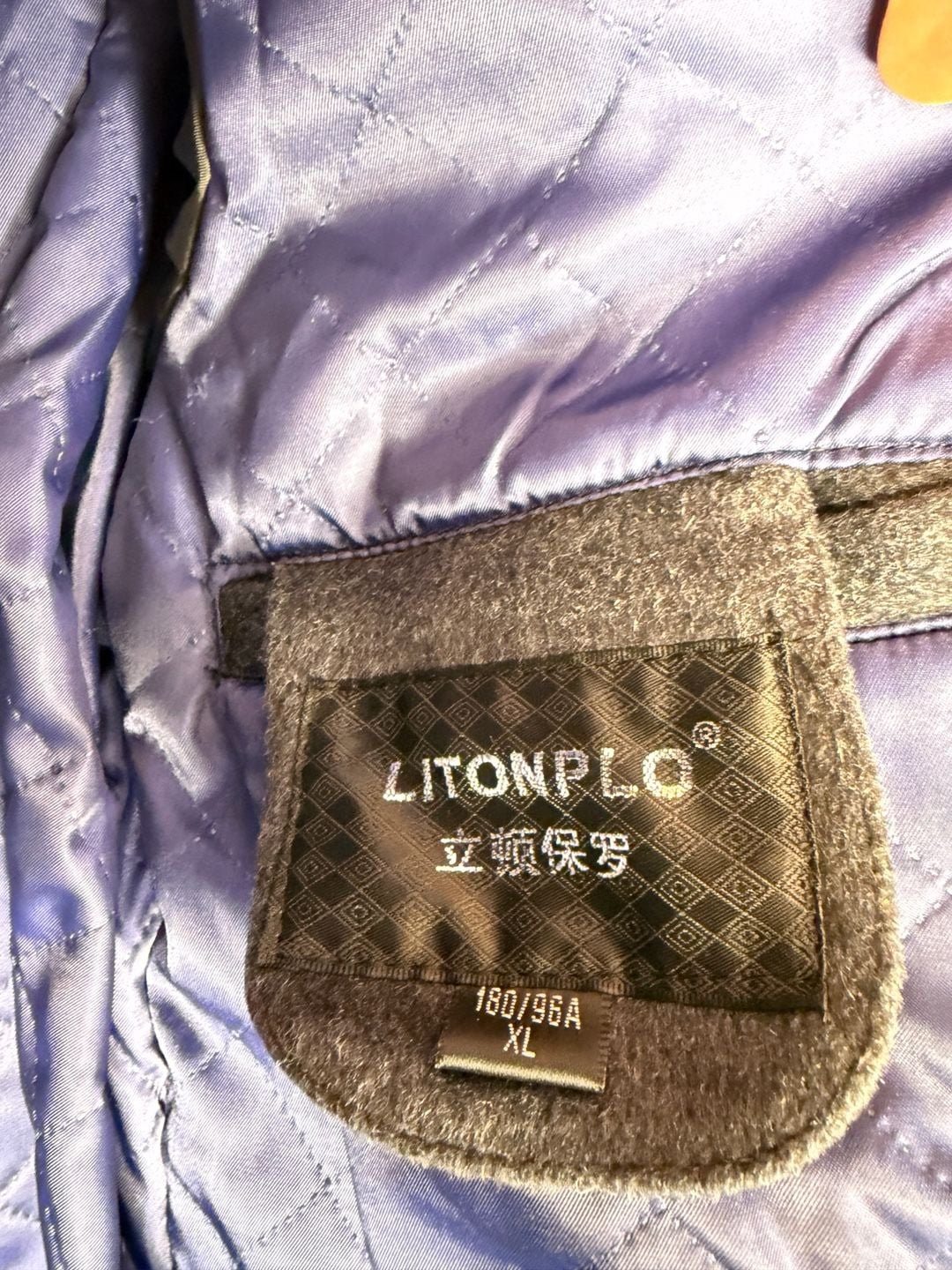 Litonplo Winter Overcoat Size XL Gray Stand Collar Quilted Lined 3