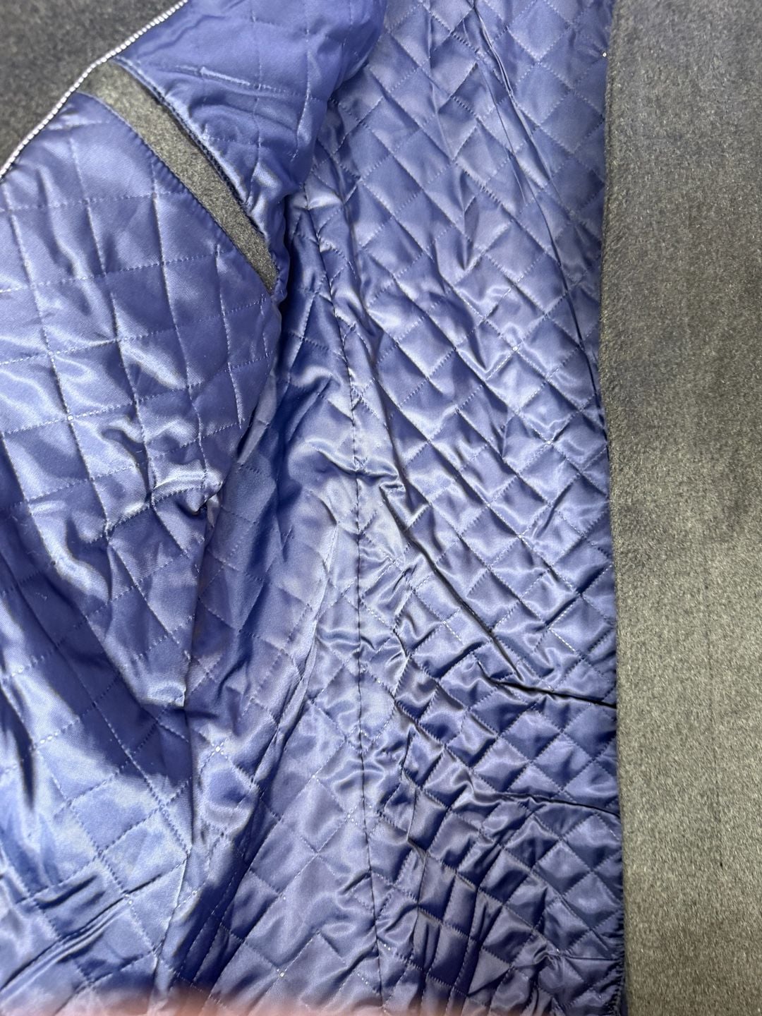 Litonplo Winter Overcoat Size XL Gray Stand Collar Quilted Lined 4