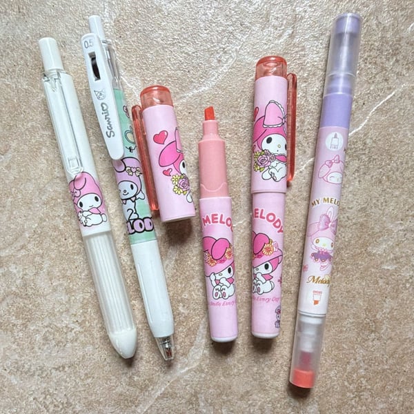 New Sanrio My Melody Pens And Highlighters Set