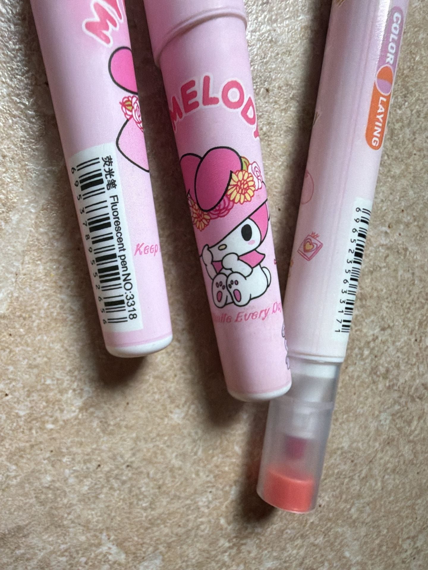 New Sanrio My Melody Pens And Highlighters Set 6