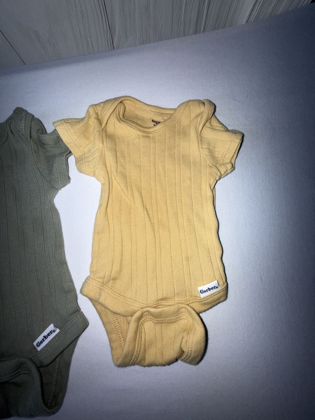 Gerber Newborn Short Sleeve Bodysuits Set 3-Pack Ribbed (b98) 4