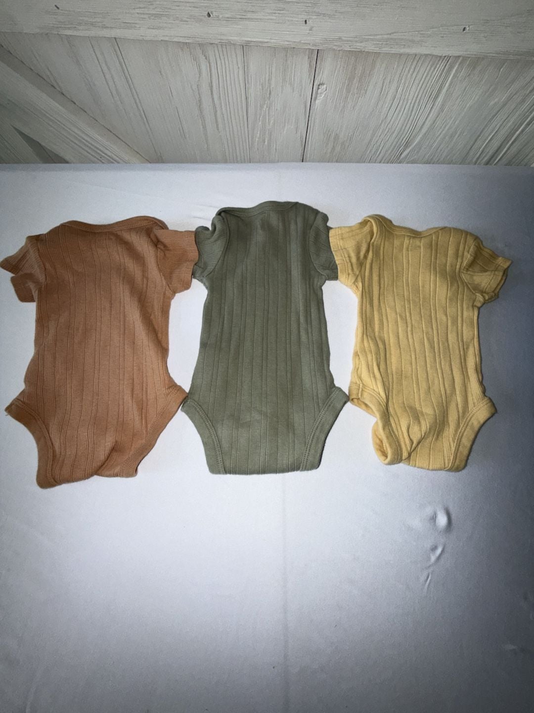 Gerber Newborn Short Sleeve Bodysuits Set 3-Pack Ribbed (b98) 5