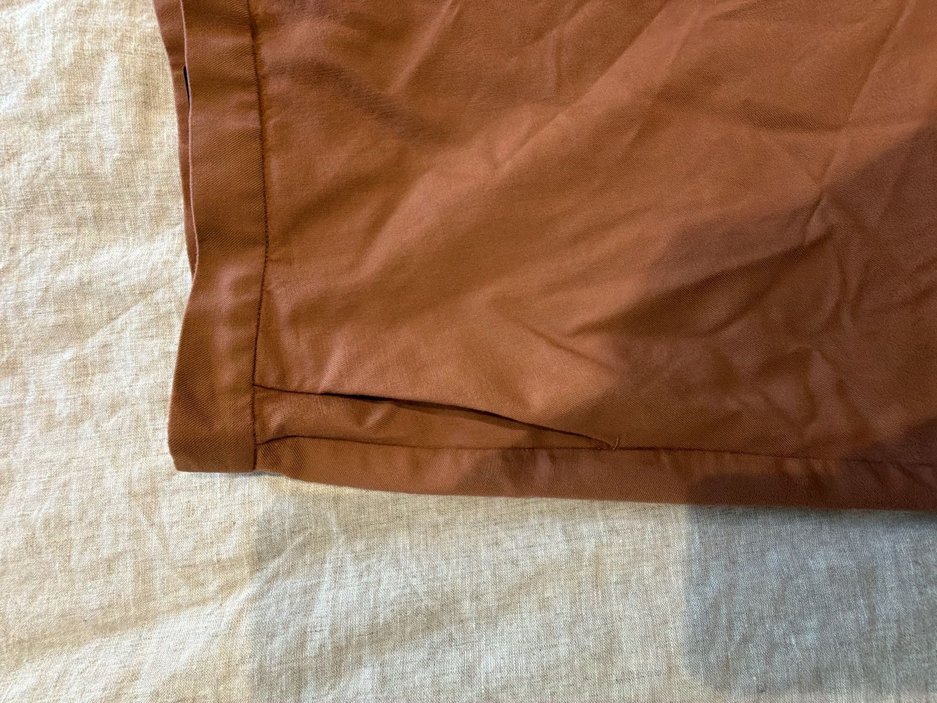 Theory Skort Size 2 Brown Twill Wrap Front Asymmetrical Mini Skirt 2