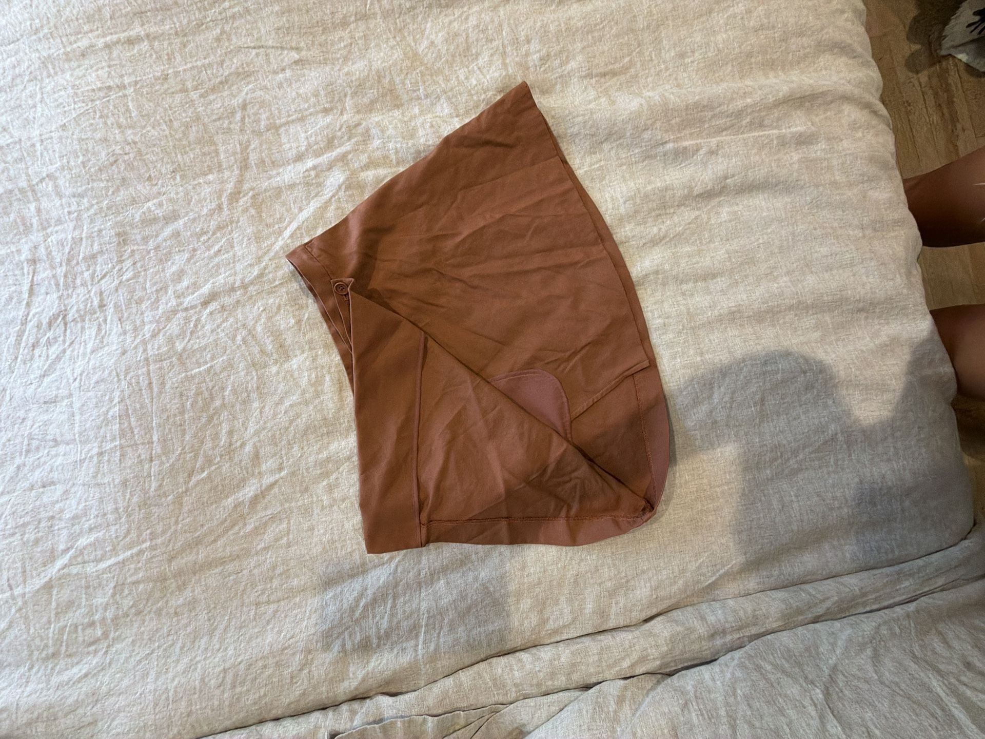 Theory Skort Size 2 Brown Twill Wrap Front Asymmetrical Mini Skirt 5