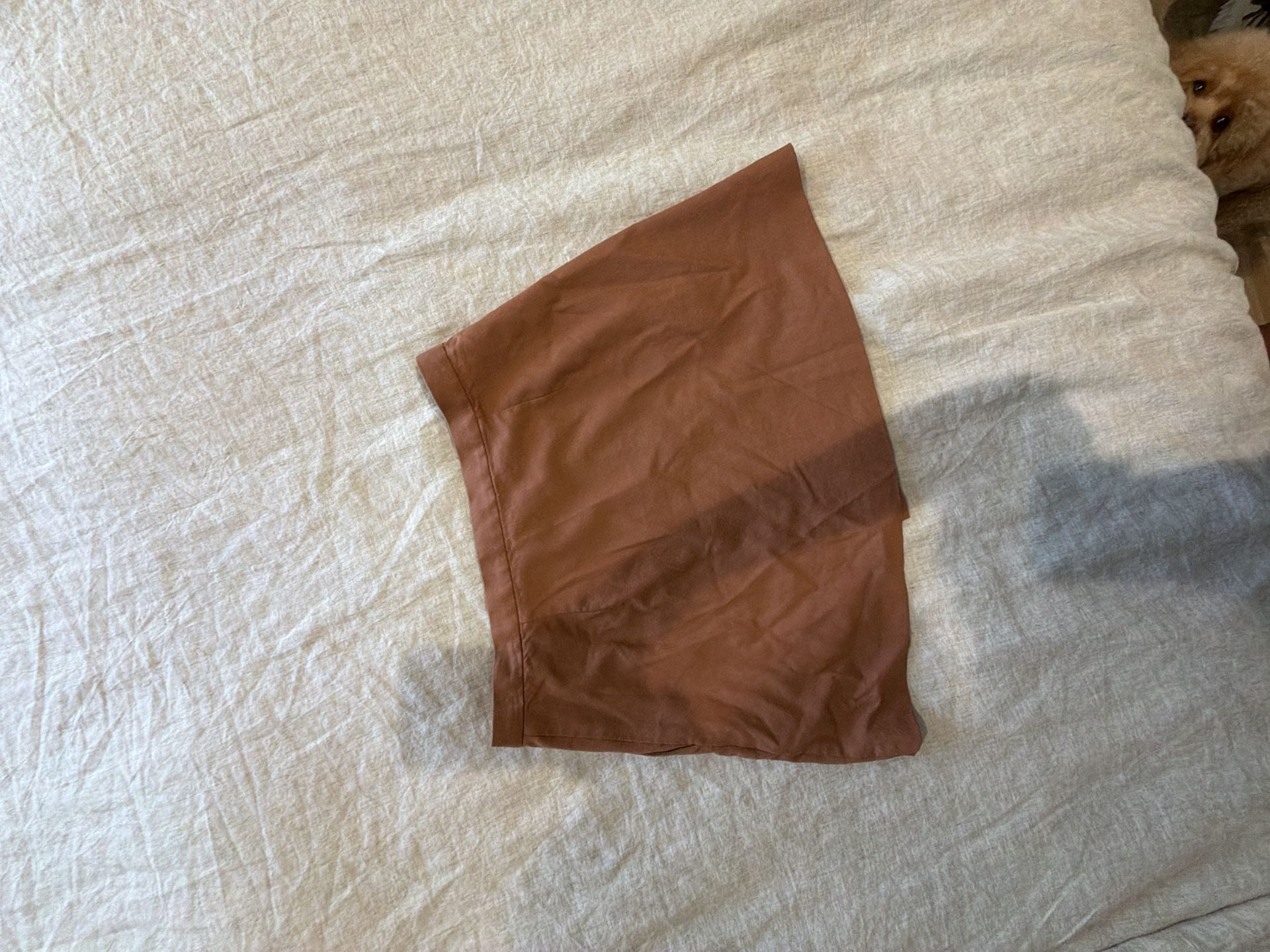 Theory Skort Size 2 Brown Twill Wrap Front Asymmetrical Mini Skirt 6