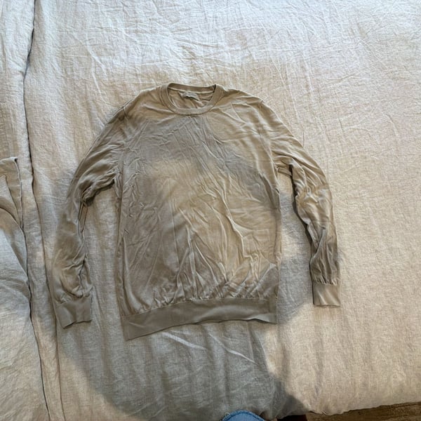 Falconeri Crewneck Sweater Size XXL Beige Knit Pullover