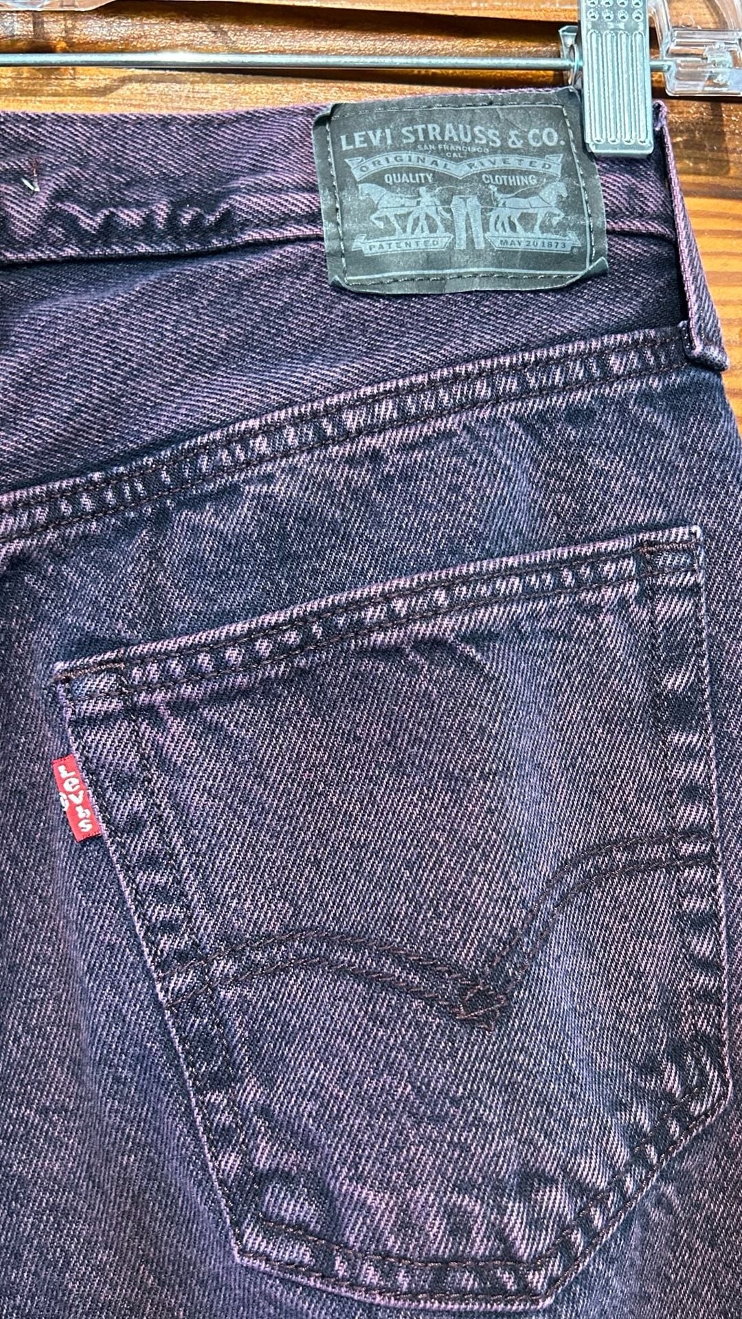 Levi's '94 Baggy Size 28 Purple Acid Wash Jeans 8