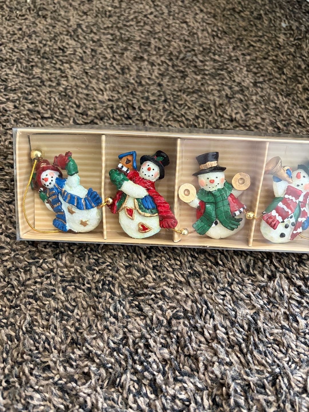 Holiday Home Snowman Christmas Garland 12 Piece Vtg Style Country Christmas Decor 3
