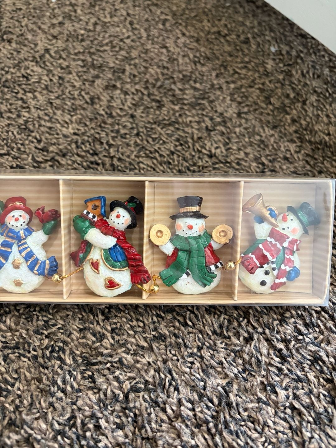 Holiday Home Snowman Christmas Garland 12 Piece Vtg Style Country Christmas Decor 6