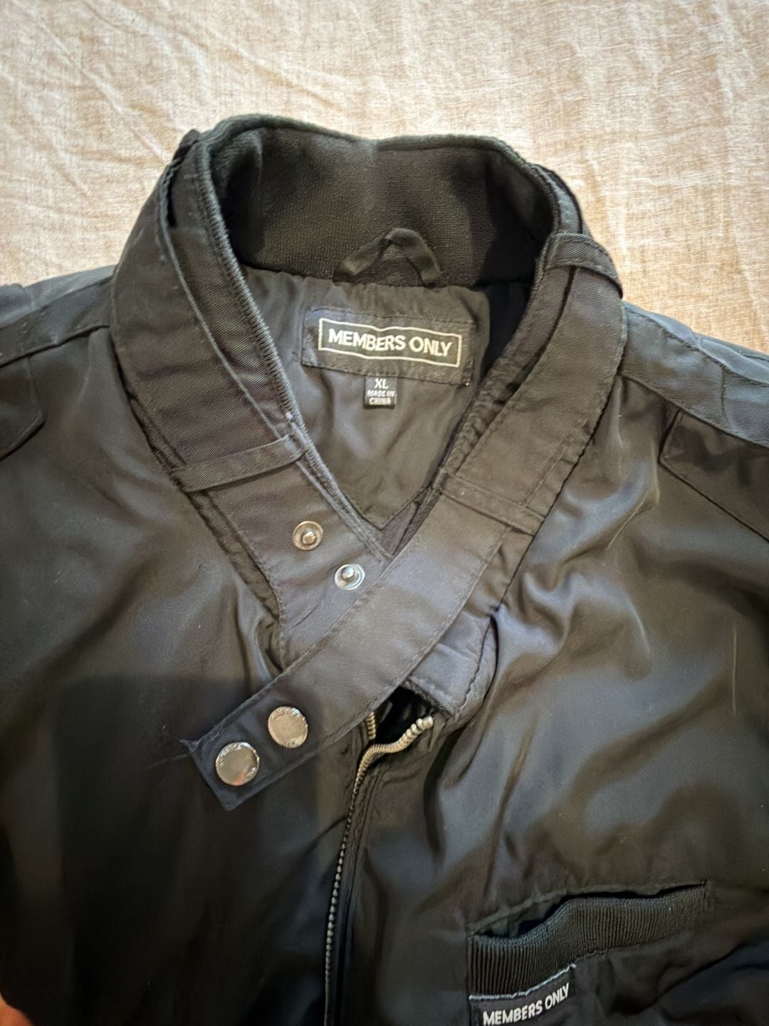 Members Only Iconic Racer Jacket Size XL Black 7