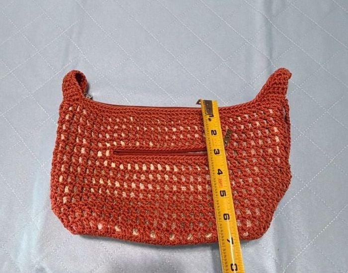 The Sak Crochet Hobo Zip Shoulder Bag, Burnt Orange 14