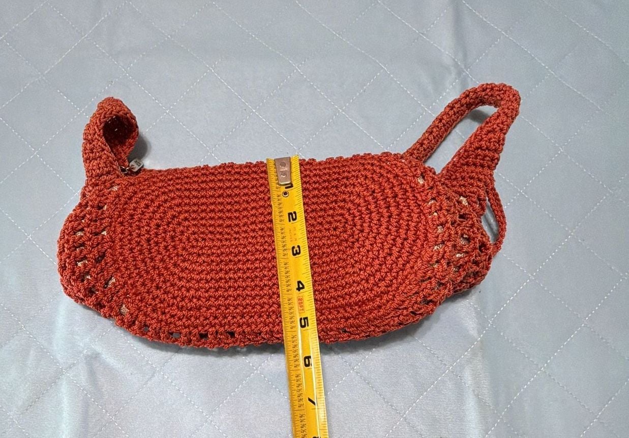 The Sak Crochet Hobo Zip Shoulder Bag, Burnt Orange 15
