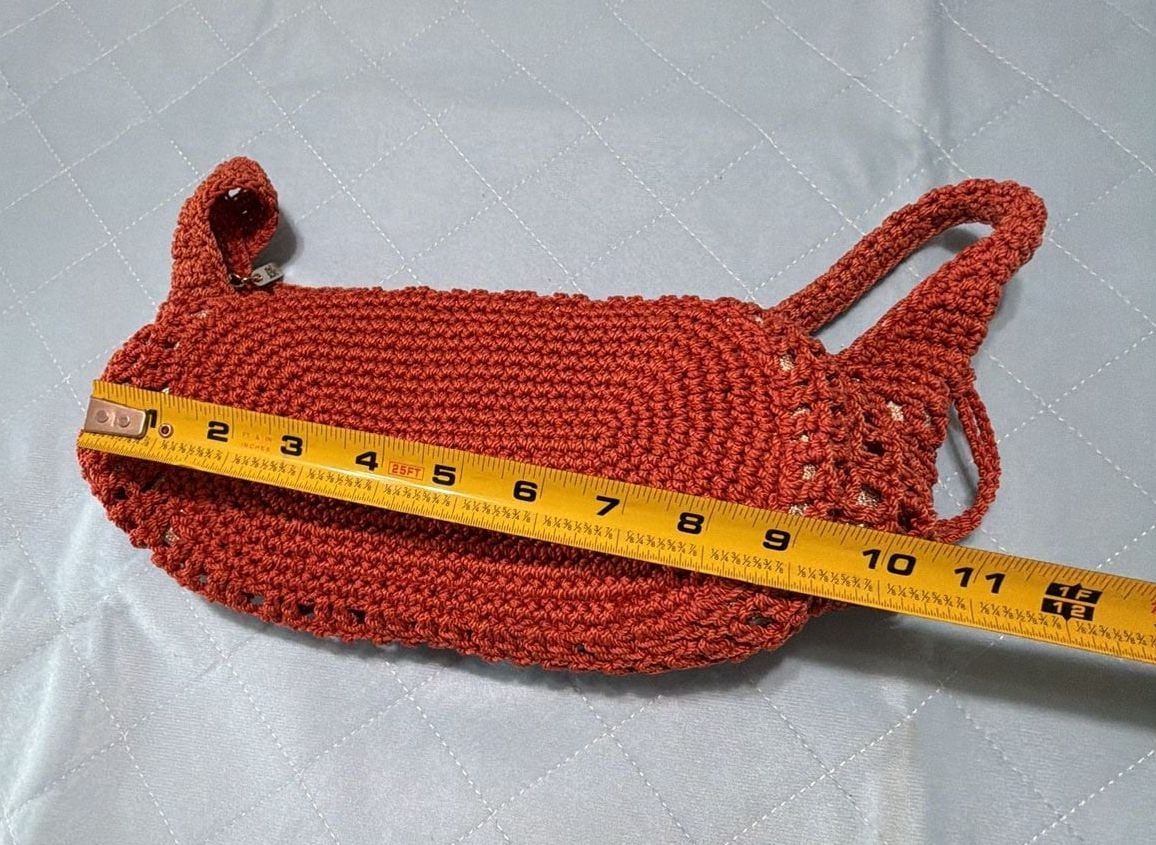 The Sak Crochet Hobo Zip Shoulder Bag, Burnt Orange 16