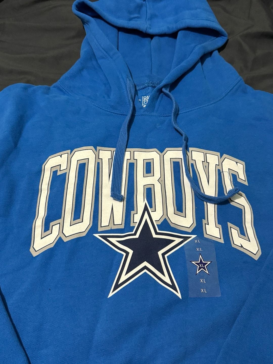 Dallas Cowboys Pullover Hoodie Size XL Blue NFL Sweatshirt 3