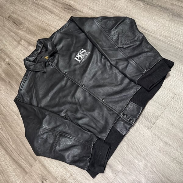 Vintage 90s PRS Guitars Leather Varsity Jacket XL Ragtrade Black Paul Reed Smith
