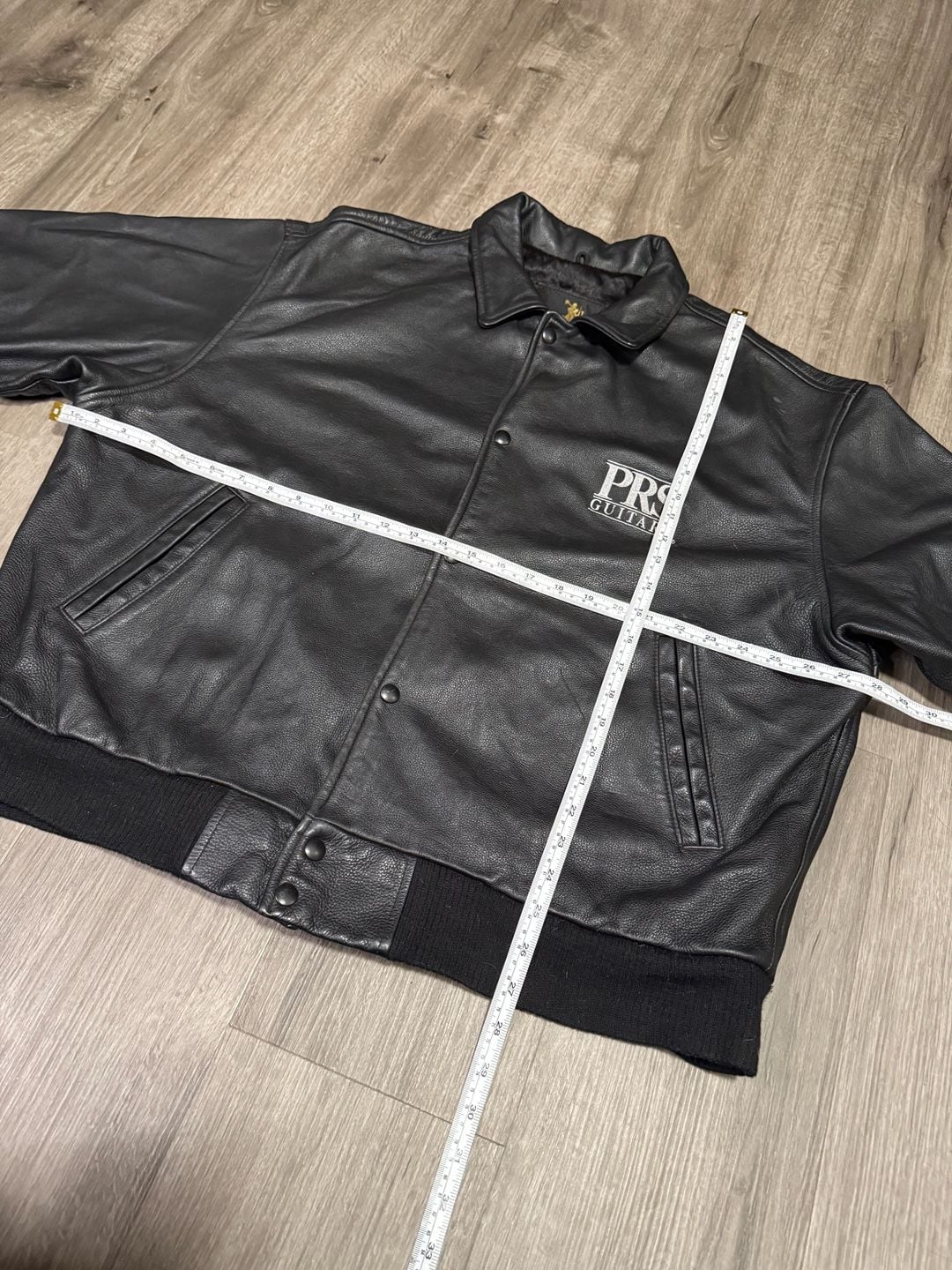 Vintage 90s PRS Guitars Leather Varsity Jacket XL Ragtrade Black Paul Reed Smith
 10