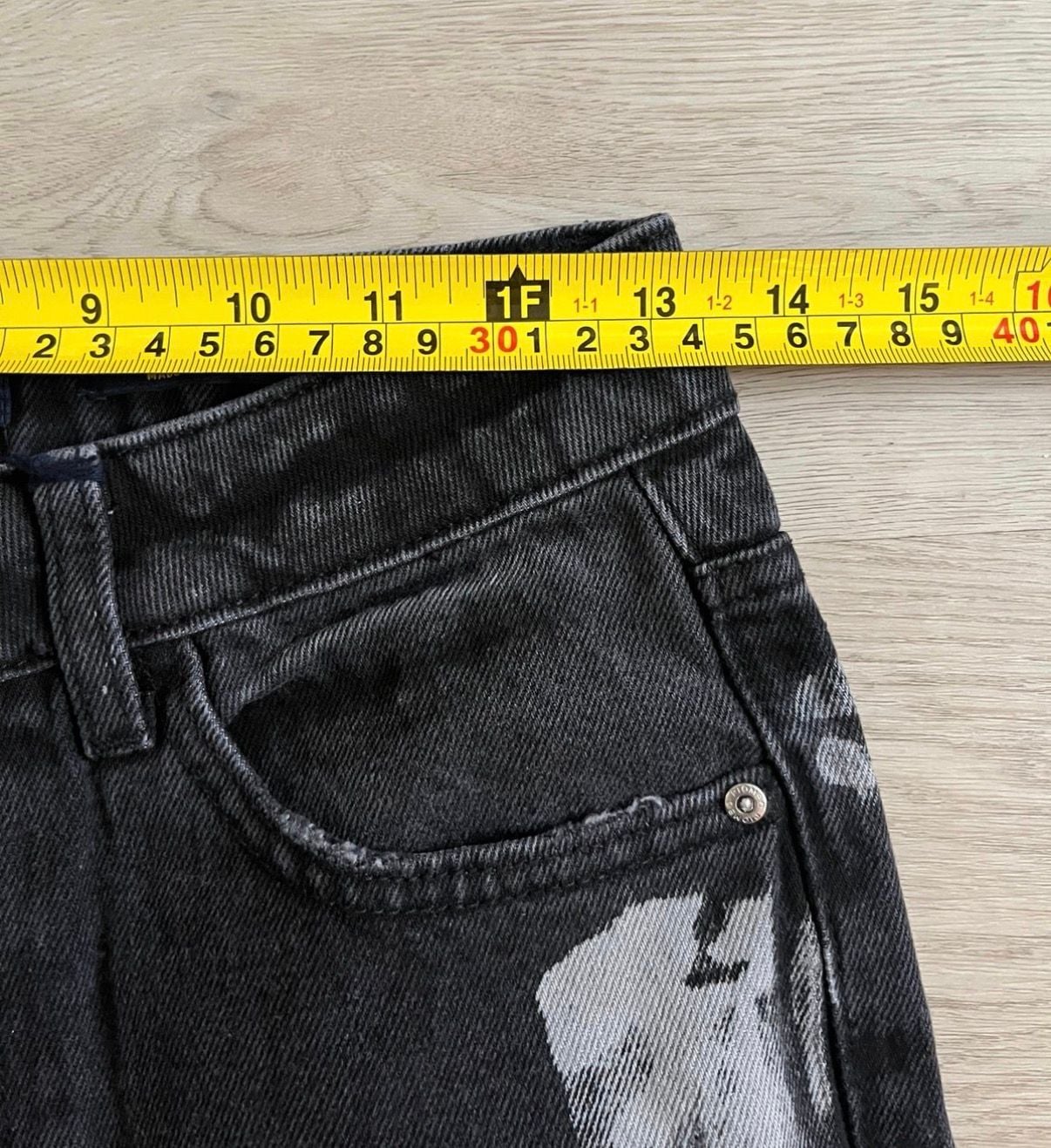Massimo Piombo Paint Splatter Jeans Size 2 Black Cotton 6