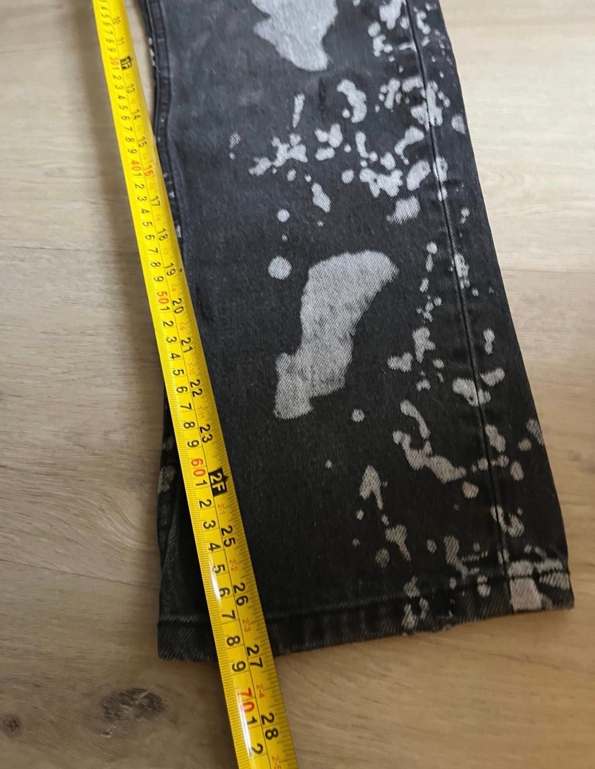 Massimo Piombo Paint Splatter Jeans Size 2 Black Cotton 7