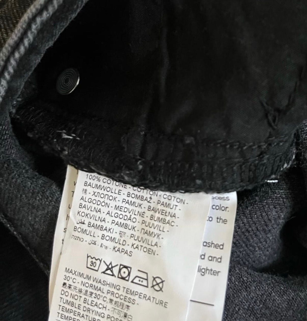 Massimo Piombo Paint Splatter Jeans Size 2 Black Cotton 9