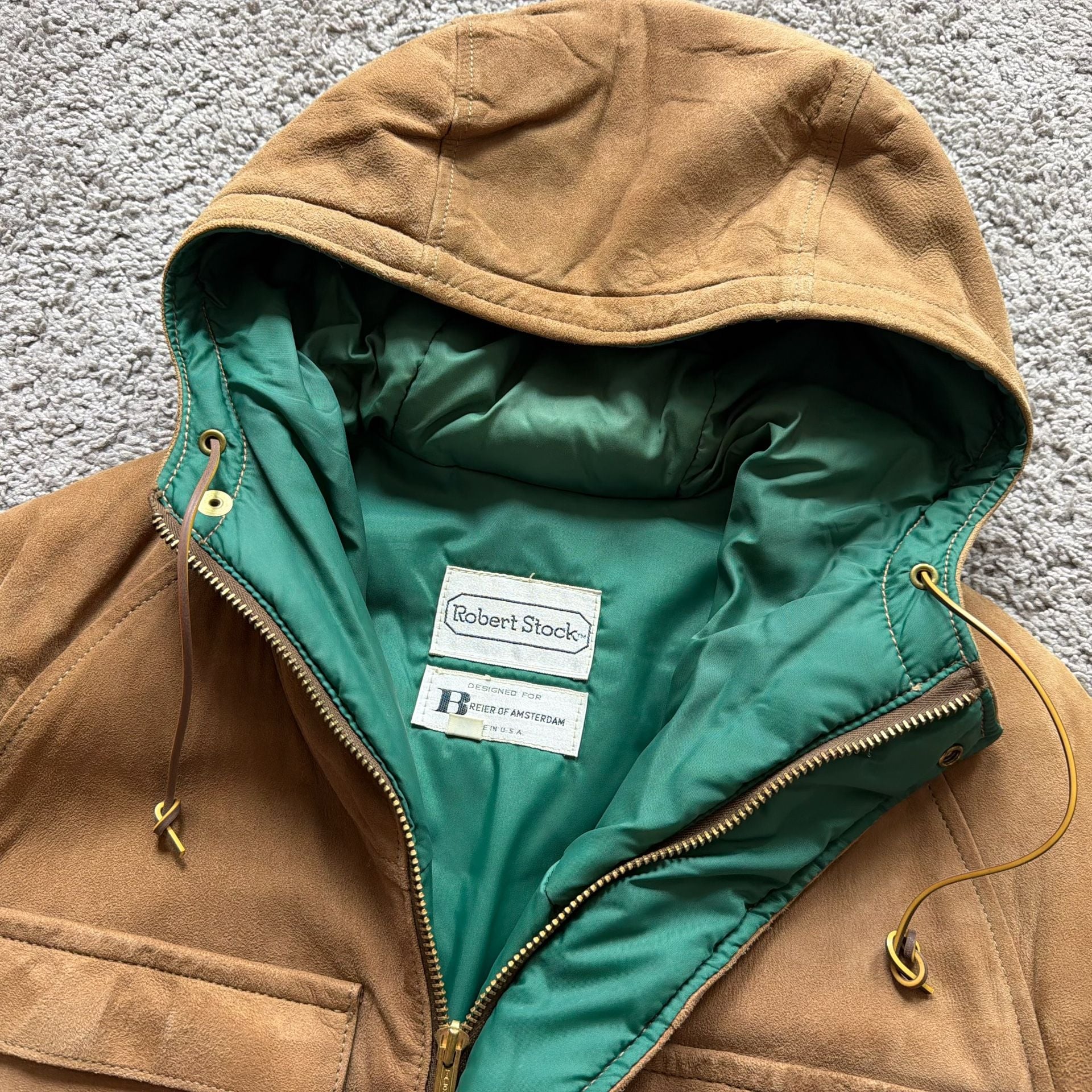 Rare 60s/70s Luxury Suede Down Safari Parka 3