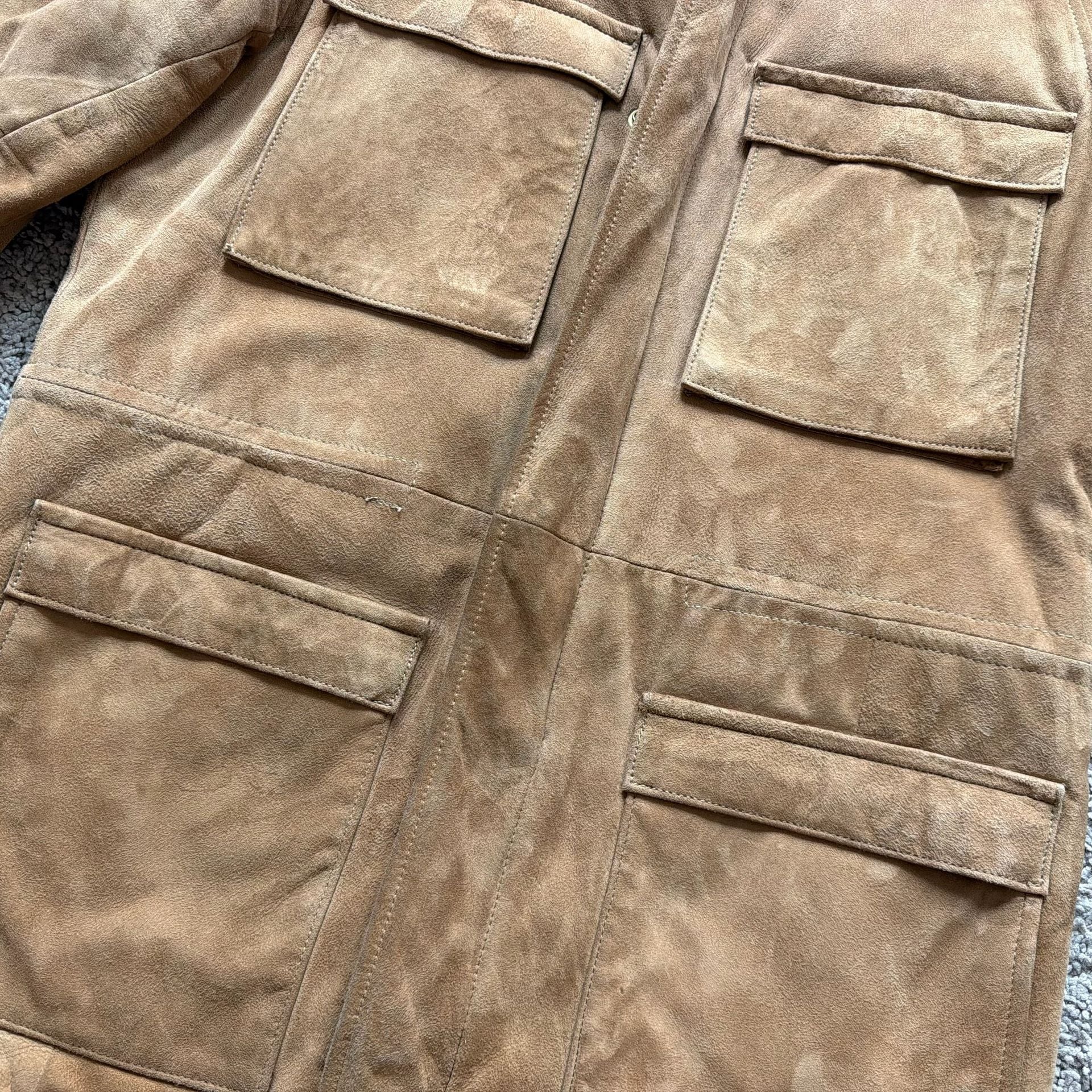 Rare 60s/70s Luxury Suede Down Safari Parka 12