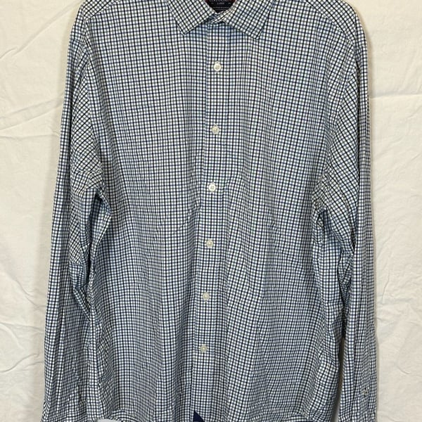 UNTUCKit Erbach Green Plaid Long Sleeve Button Shirt Size Large