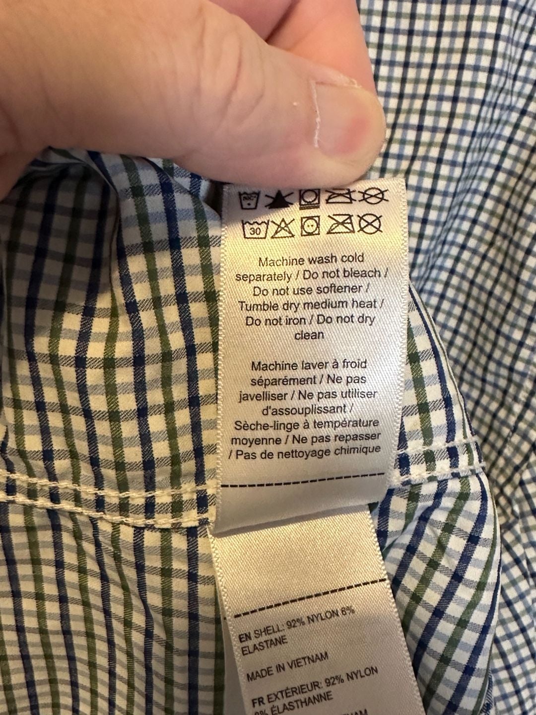 UNTUCKit Erbach Green Plaid Long Sleeve Button Shirt Size Large 6