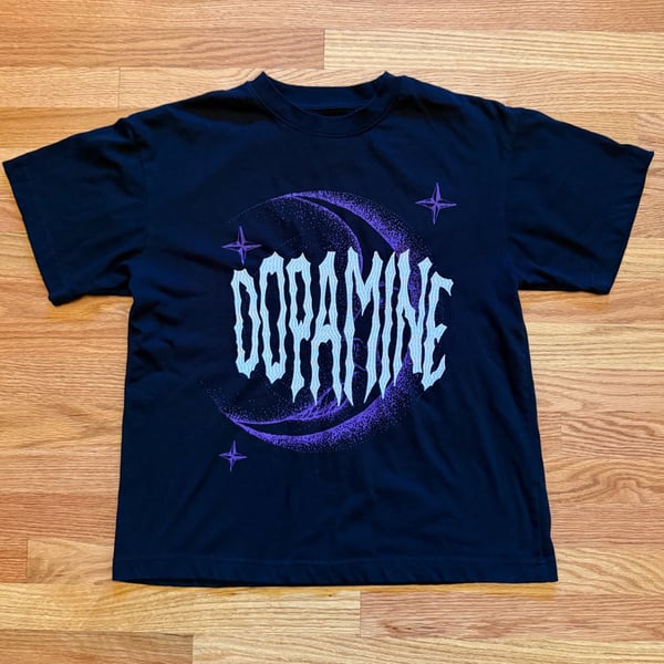 Vintage Style Pacsun Dopamine Embroidered Graphic T-Shirt Size M Black