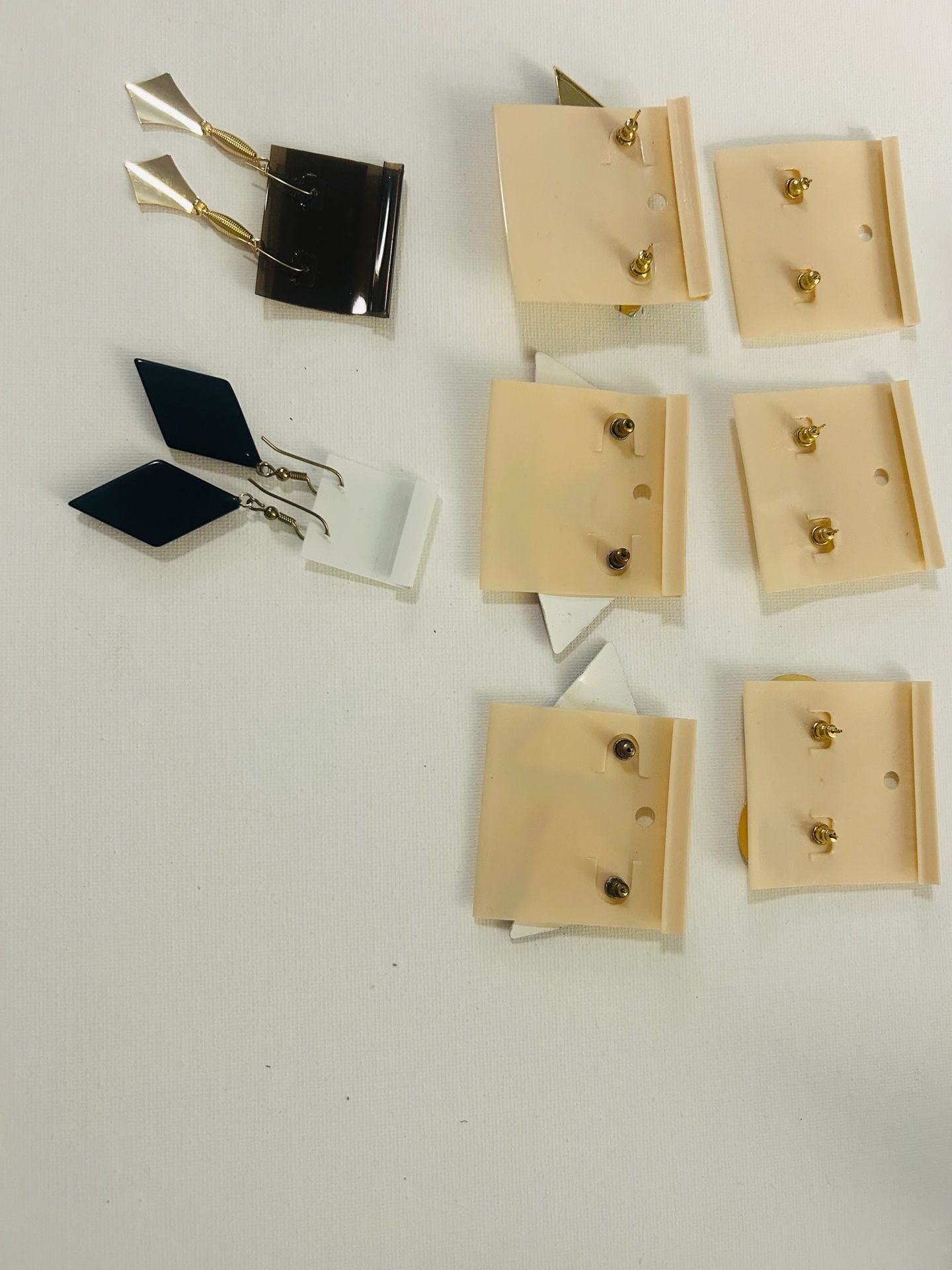 Vintage Fashion Earrings Lot of 8 Geometric Art Deco Style 2