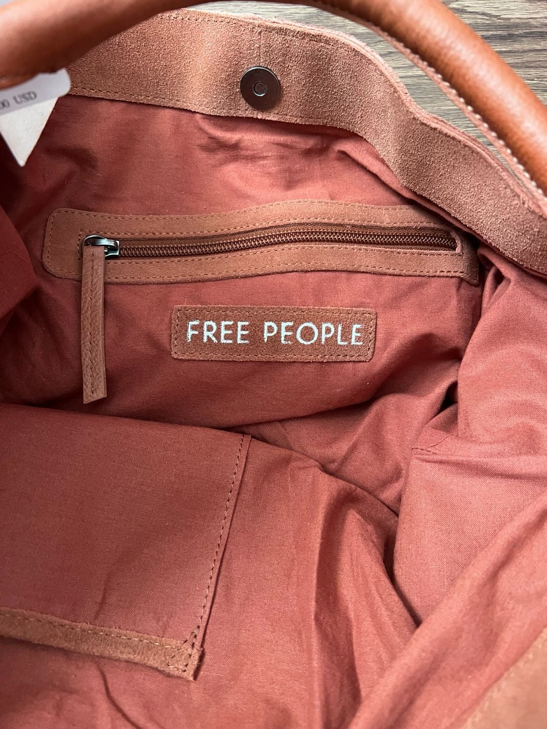 Free People Bobbi Suede Slouchy Tote Bag Brown 5
