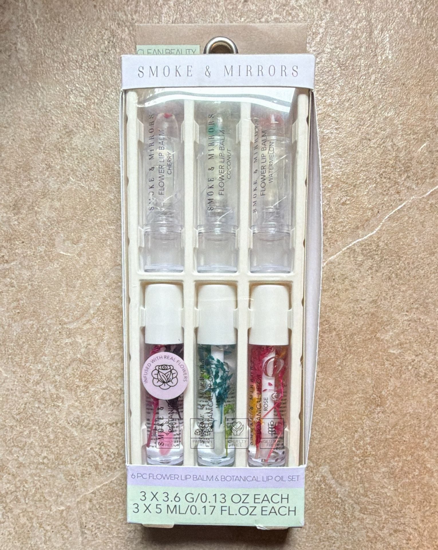 Smoke & Mirrors Flower Lip Balm & Botanical Lip Oil Set 1