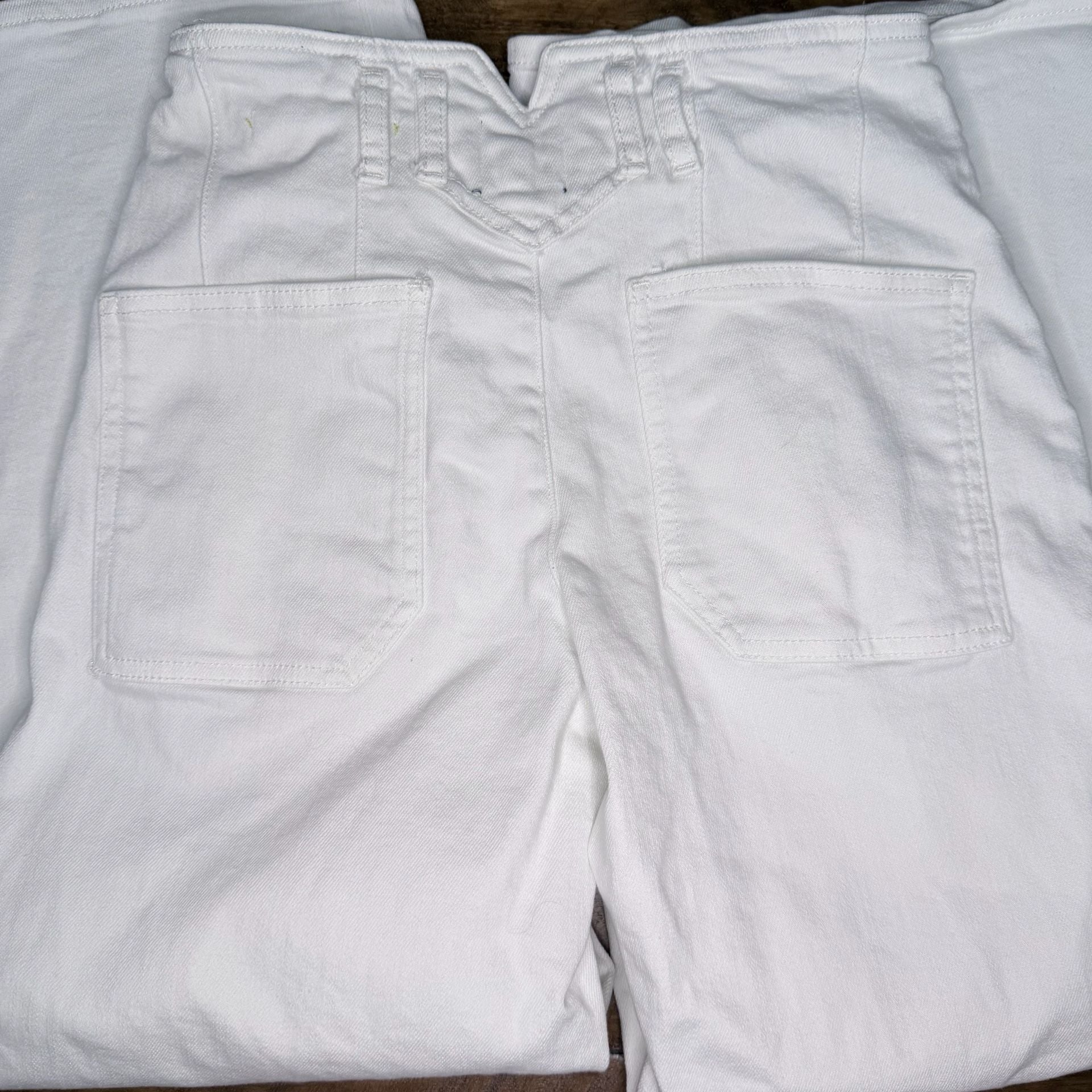 Maeve by Anthropologie Sailor Pants Size 25 White Denim Wide Leg 4