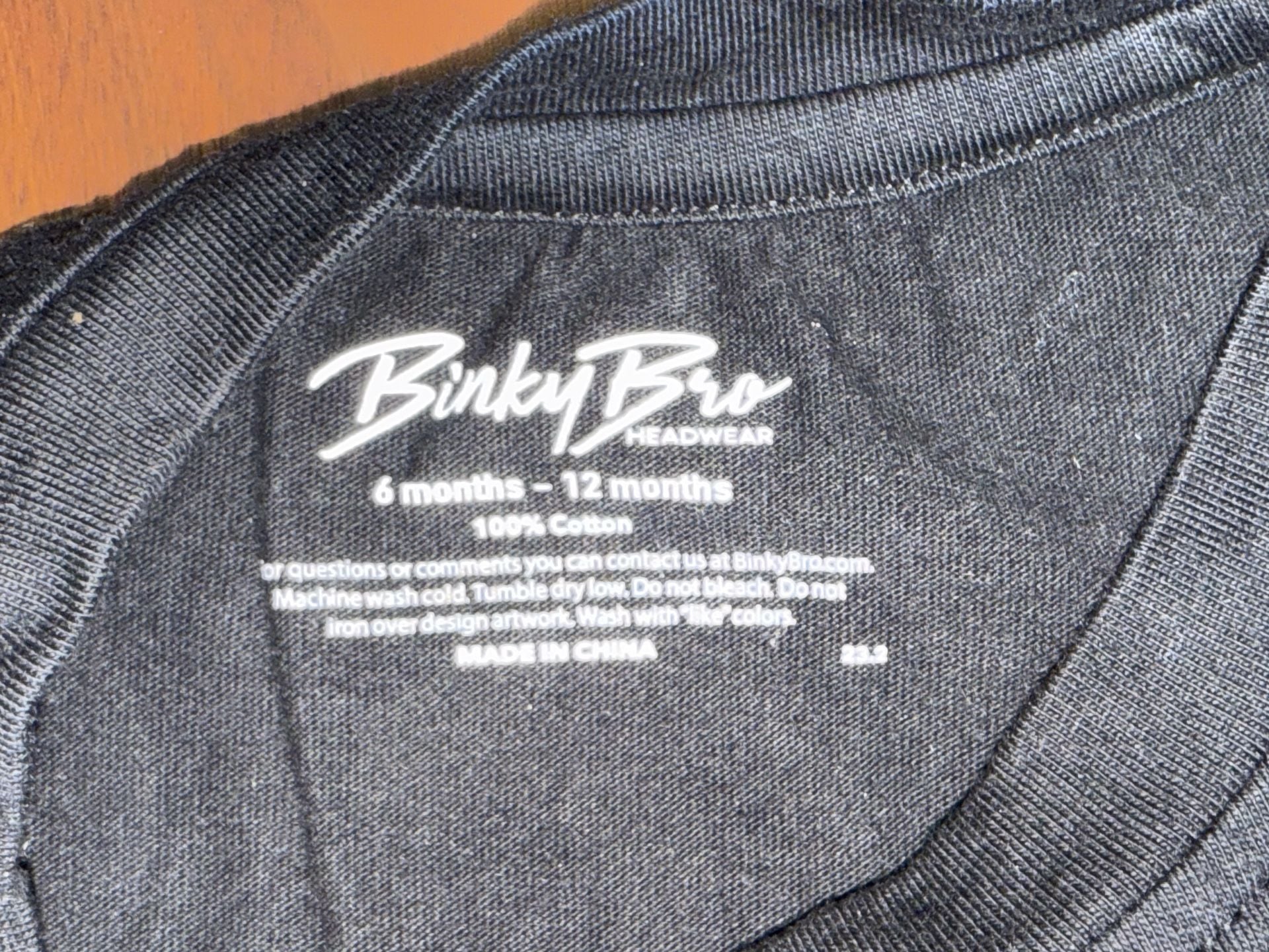 BinkyBro Long Sleeve T-Shirt 6 months - 12 months Black Surf Snow Skate 3