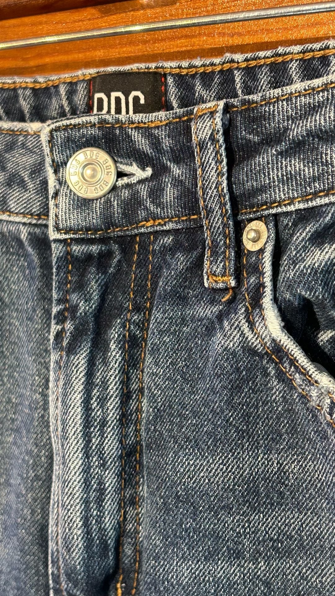 BDG High Rise Straight Jeans Blue Distressed 3