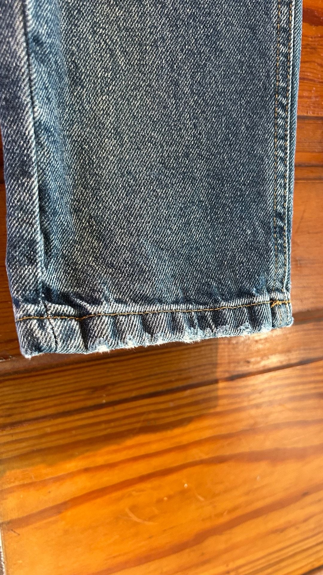 BDG High Rise Straight Jeans Blue Distressed 5