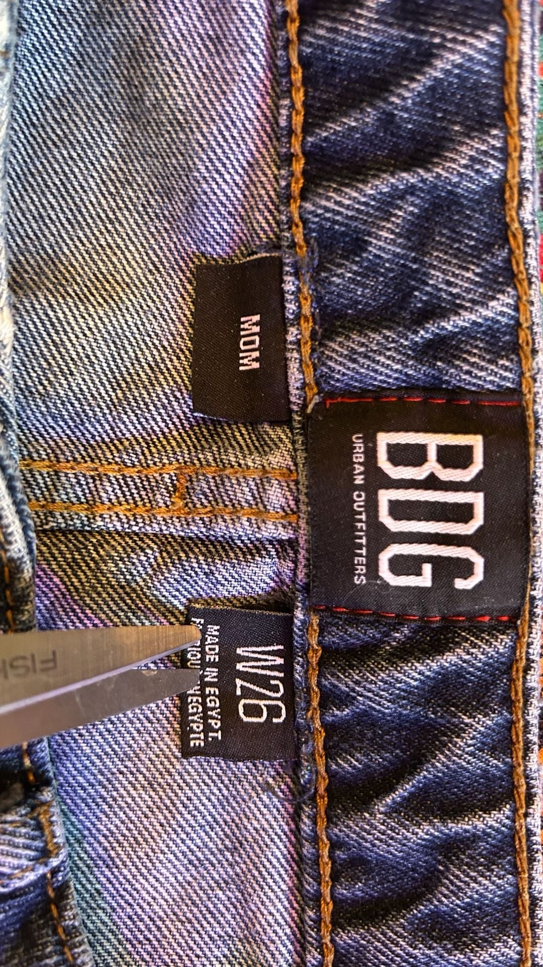 BDG High Rise Straight Jeans Blue Distressed 9
