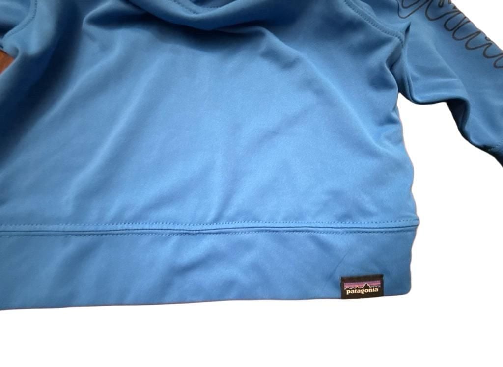 Patagonia Capilene Hoodie Size 3-6M Blue Sun Hooded Shirt 4