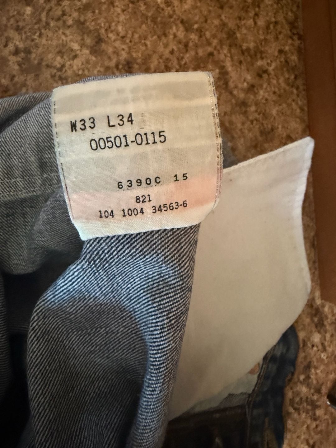 Levi's 501 Jeans Size W33 L34 Blue Denim Button Fly 4
