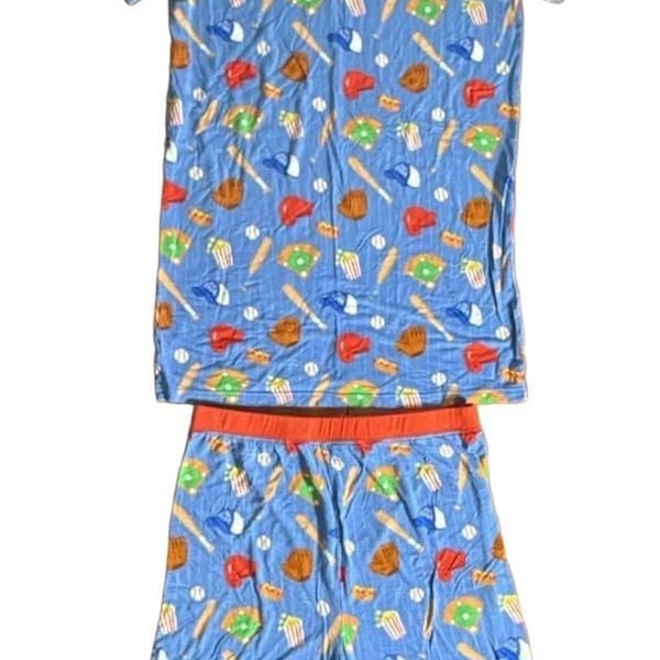 Little Sleepies Short Sleeve Pajama Set Size 16 All Star Blue