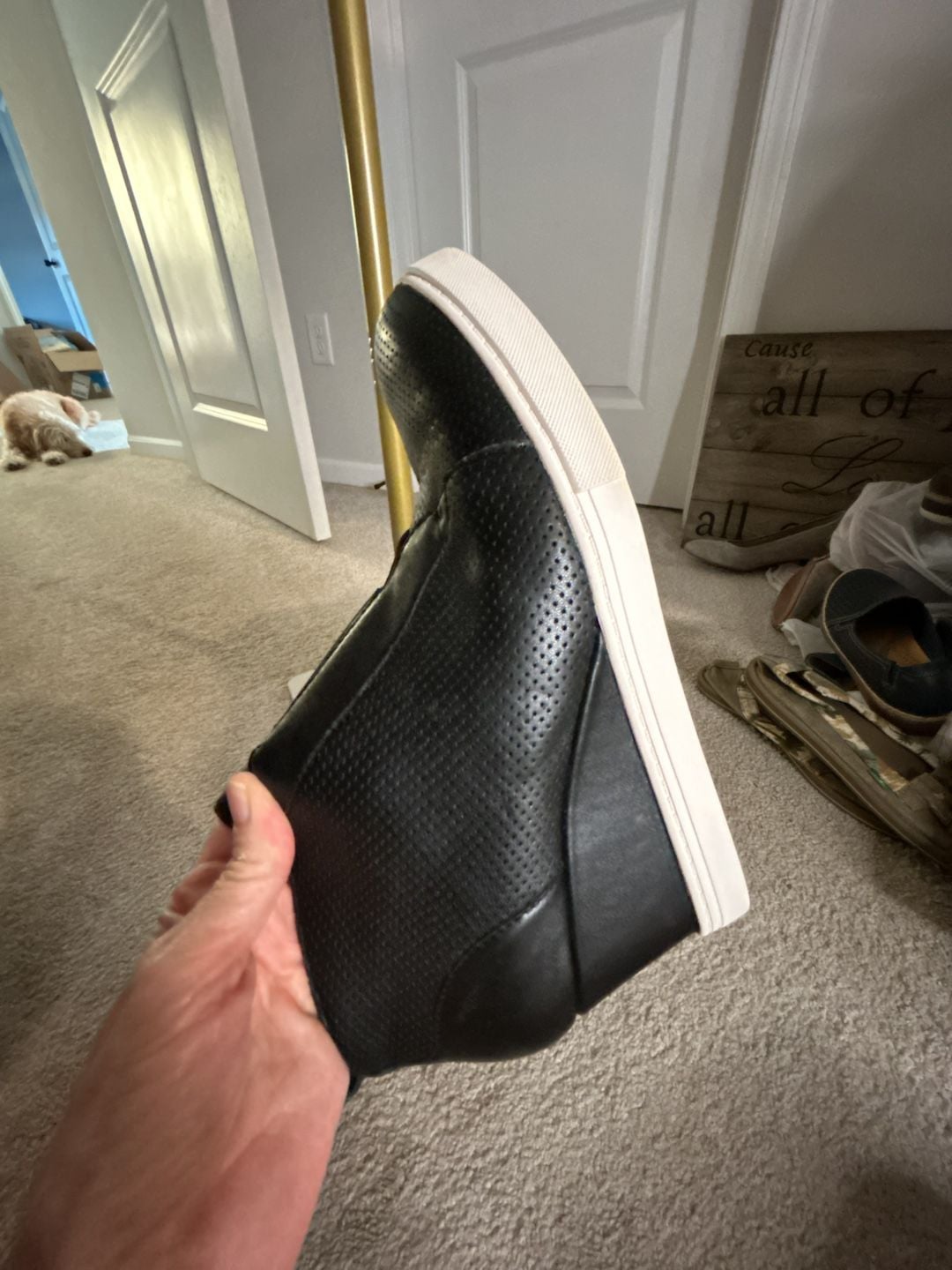 Linea Paolo Felicia Wedge Sneaker Bootie Black Leather 7