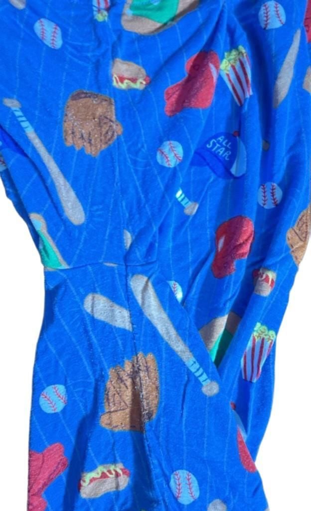 Little Sleepies Short Sleeve Pajama Set Size 16 All Star Blue 4