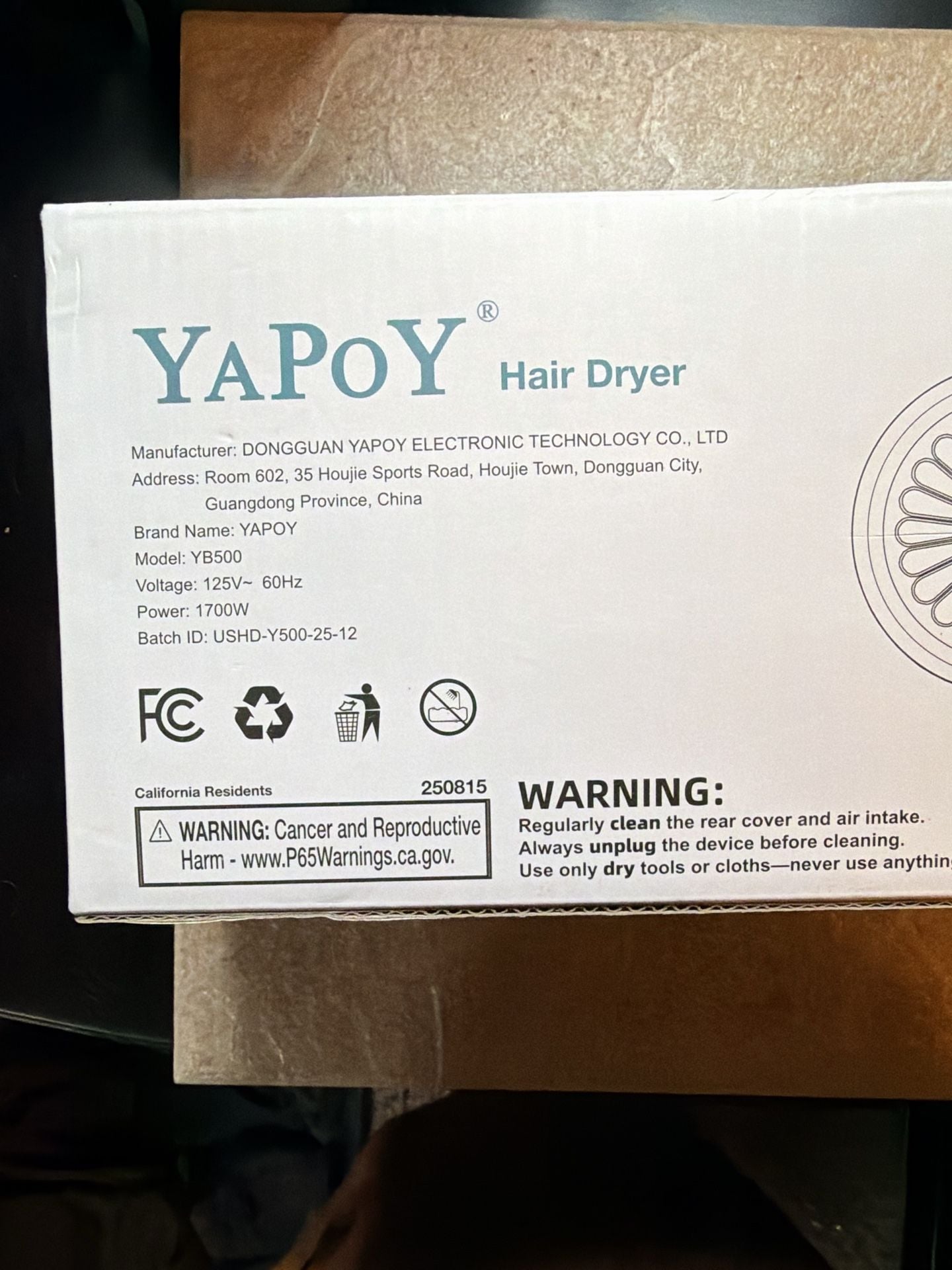 Yapoy Breeze Lite Hair Dryer White 3
