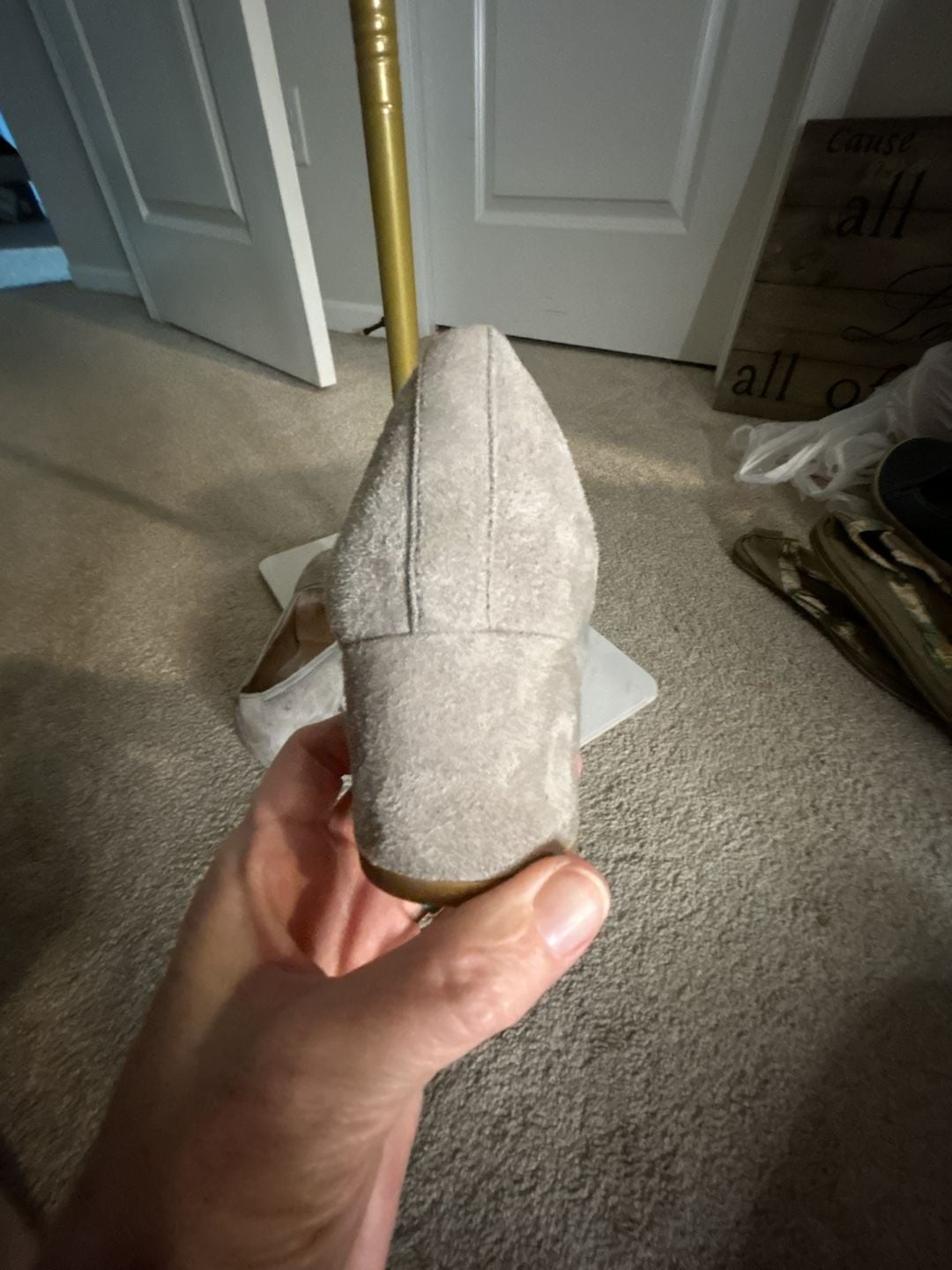 Vionic Natalie Block Heel Pumps Grey Suede Size 8 10